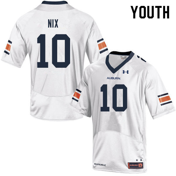 Auburn Tigers Youth Bo Nix #10 White Under Armour Stitched College 2019 NCAA Authentic Football Jersey RPN2174YN